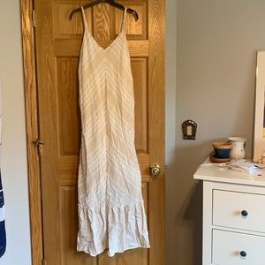 Knox rose long dress white and tan